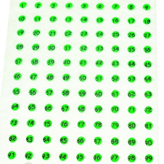 Targhette in opalite - 1-99 - Verde